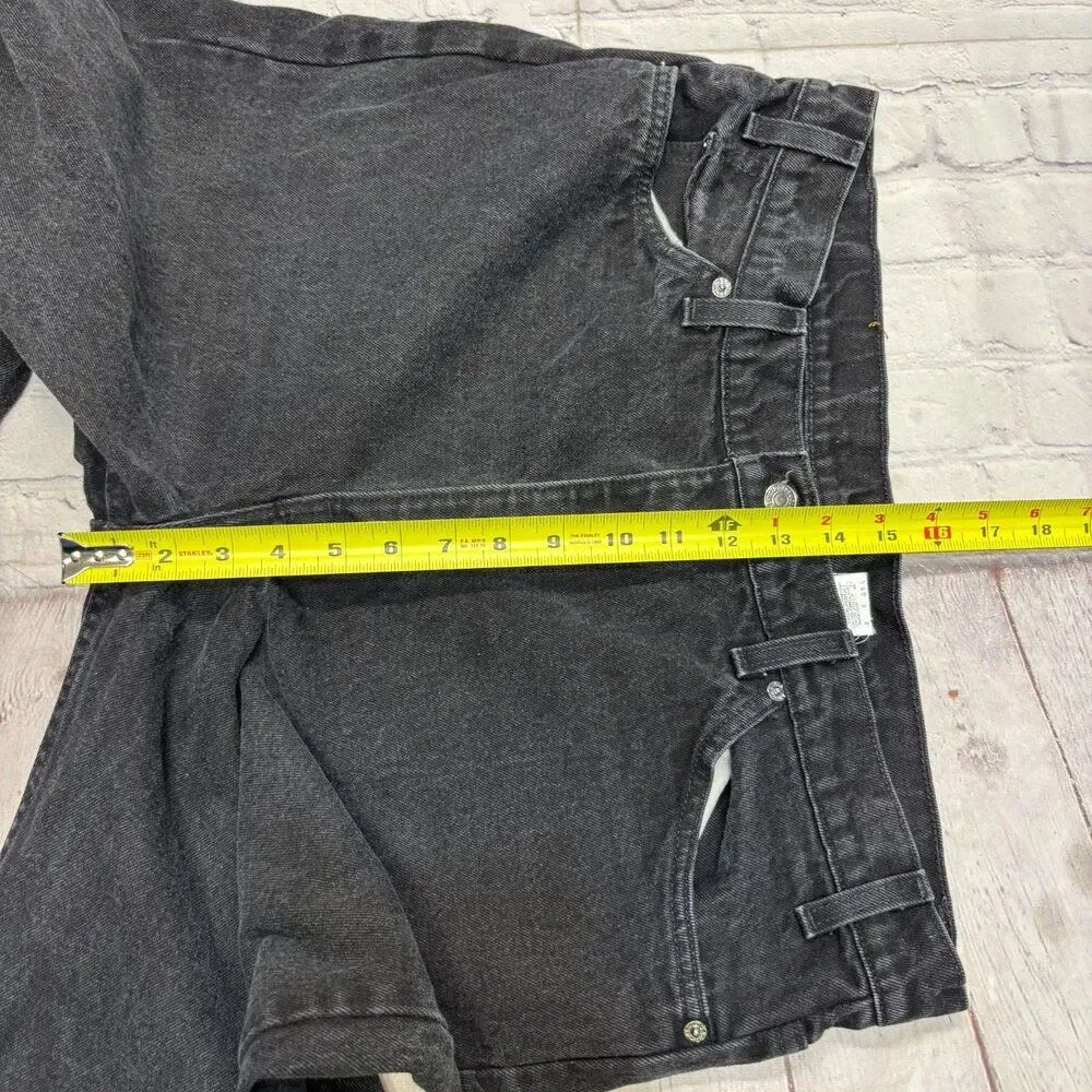 Vintage Levi's 505 Orange Tab Regular Fit Size 40x30 Black Denim USA C130 -14